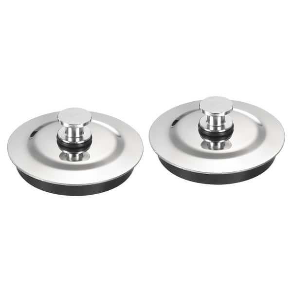 2" I.D. Sink Drain Cover, 2Pcs Stainless Steel Seal Plug Water Stopper